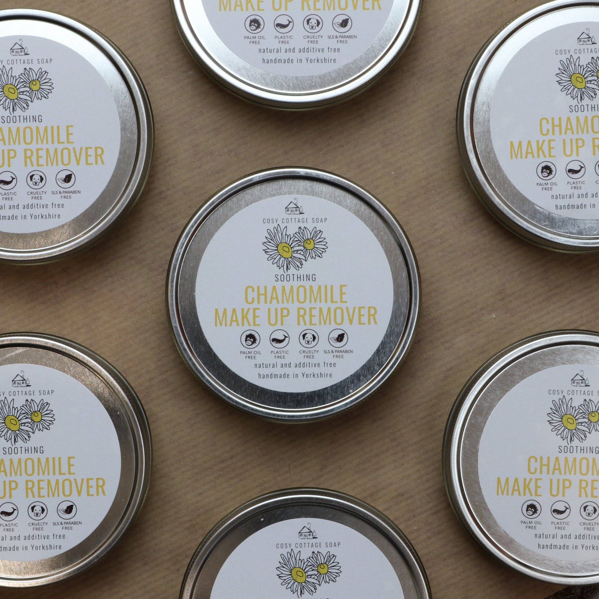 Tin of chamomile make-up remover - made in Yorkshire