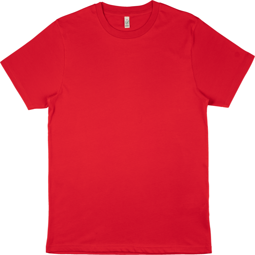 Red short sleeve t-shirt organic cotton