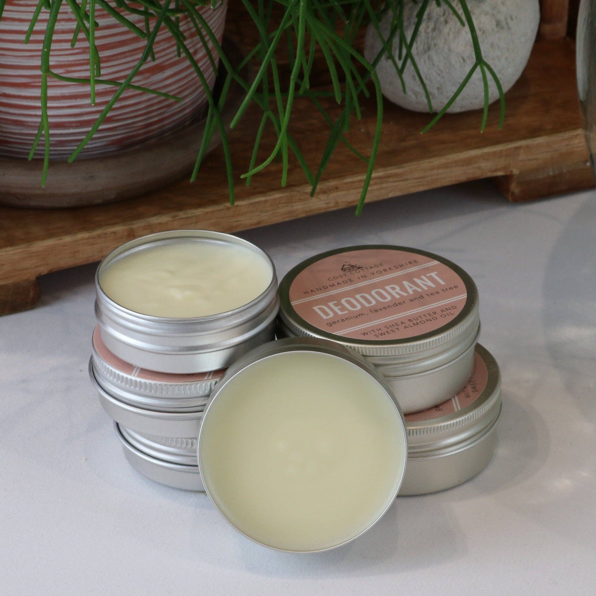 Natural deodorant in a tin, made in Yorkshire