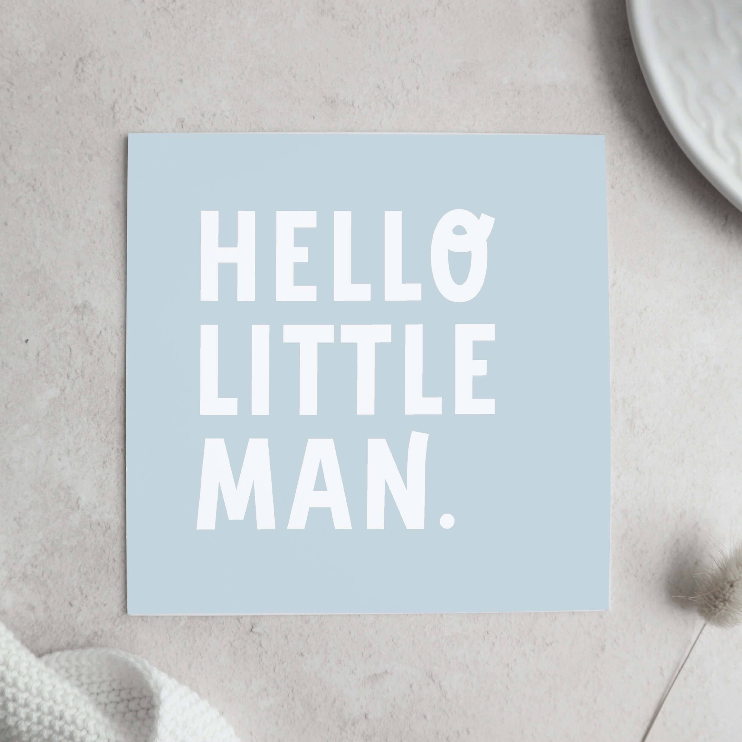 Hello little Man new baby card