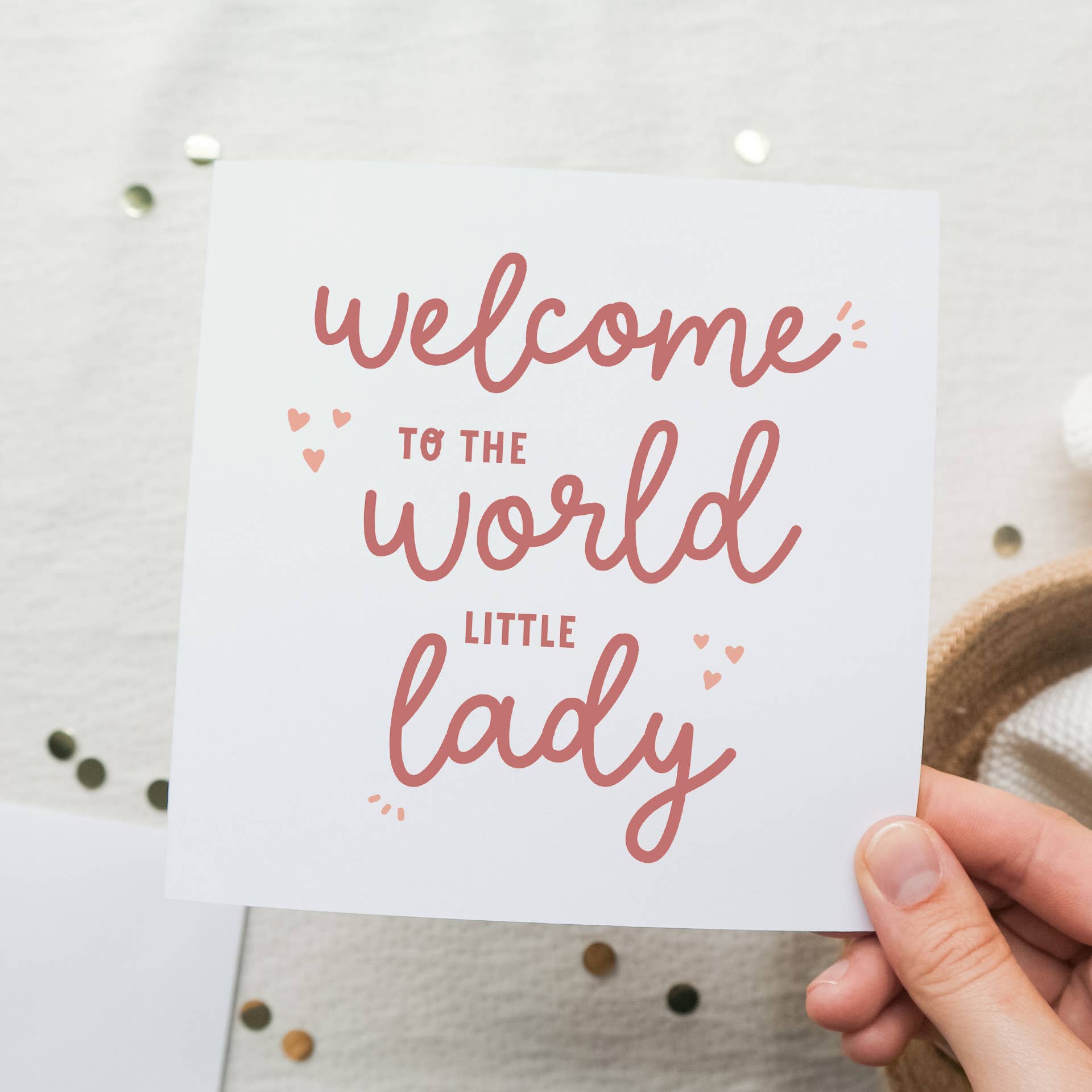 Welcome to the world little lady - new baby card