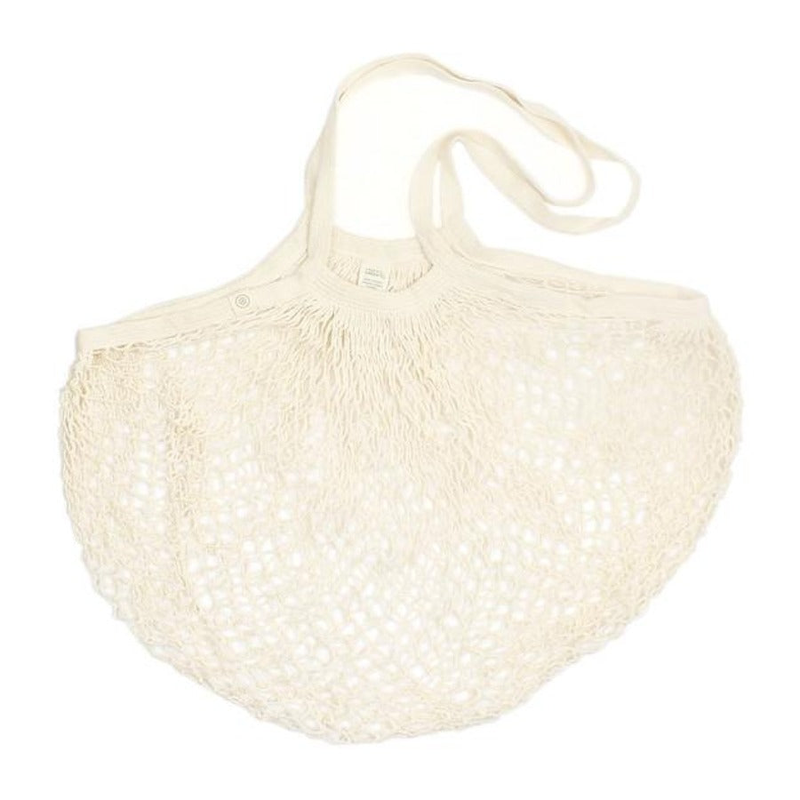 Organic cotton long handled shopping bag