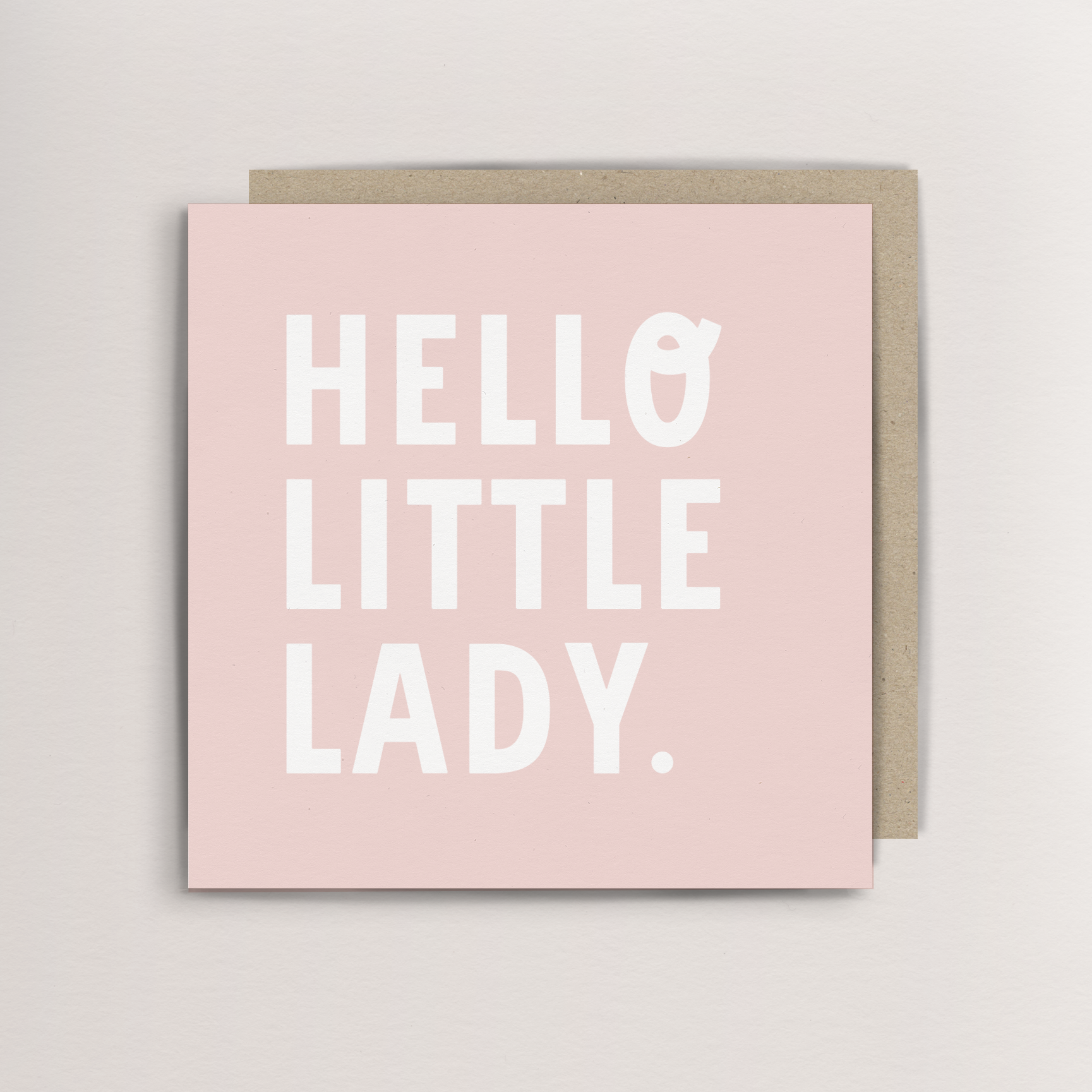 Hello little lady new baby card