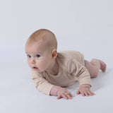 Long Sleeve ribbed organic cotton baby grow 