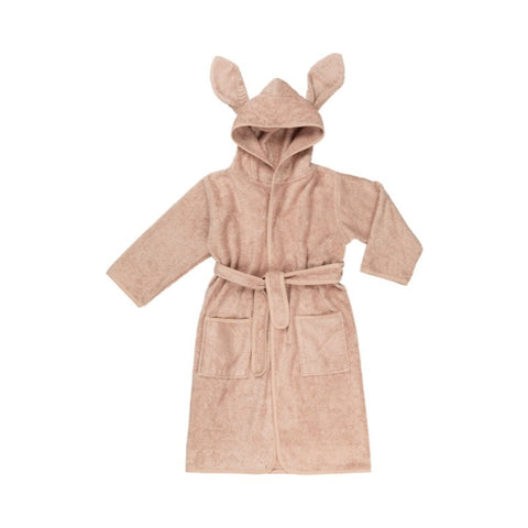 Bathrobe with bunny ears in Old Rose colour