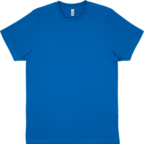 Blue short sleeve t-shirt organic cotton 