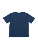 Navy short sleeve t-shirt with dinos printed across the front 