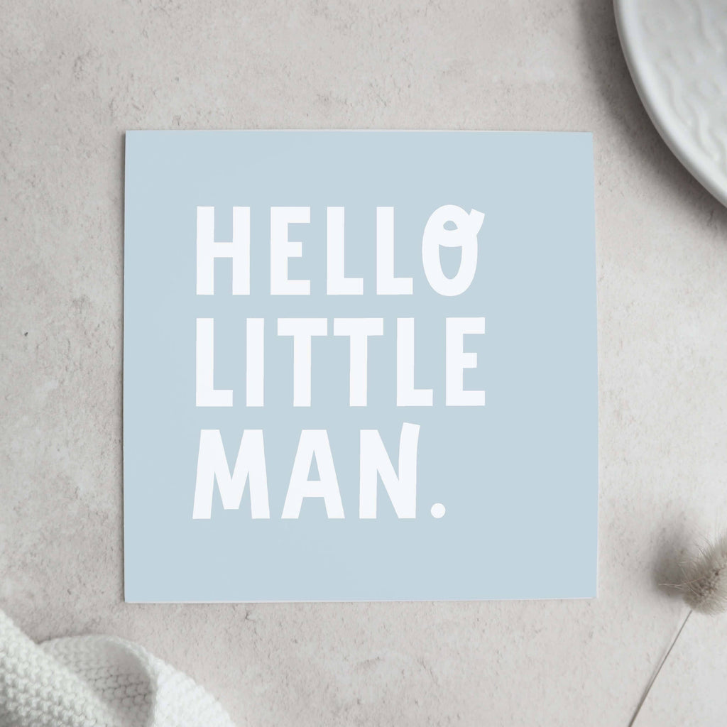 Hello little Man new baby card