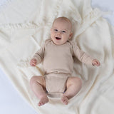 Ribbed Bodysuit with Long Sleeves for Babies