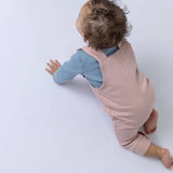 Baby Ribbed Cotton Dungarees