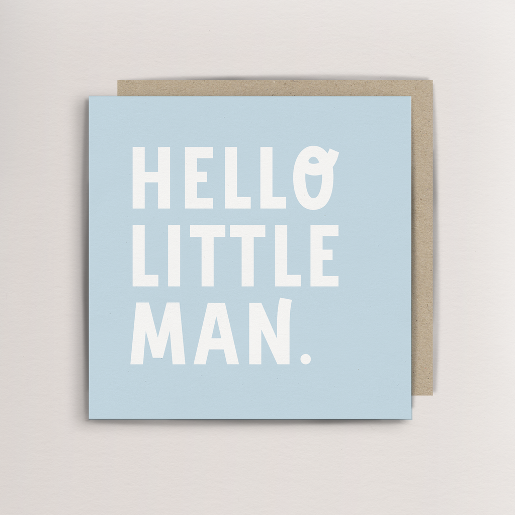 Hello little Man new baby card