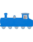 Wooden Blue train plaque 