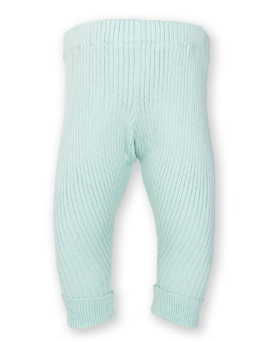 Cosy ribbed leggings in mint green  