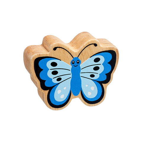 Wooden blue butterfly figure