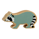 Wooden grey raccoon figure