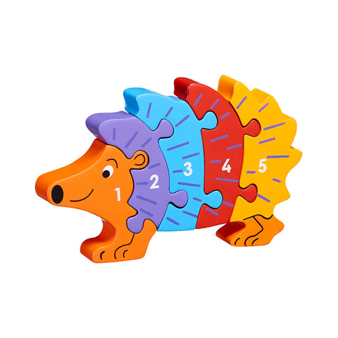 Hedgehog shaped 1-5 jigsaw 
