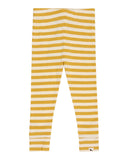 Wide stripe leggings in yellow and white