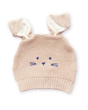 Bunny hat with ears and embroiled face